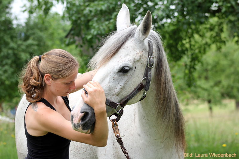 Sarah mit Pferd